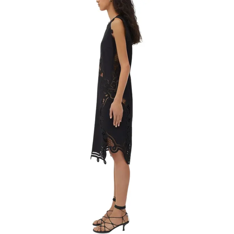 Bottega Veneta SS24 Sleeveless Dress Women's Blue Black-3