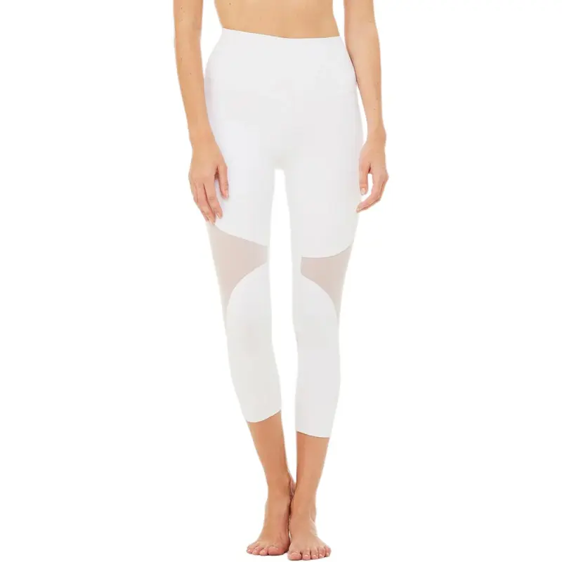 Alo Yoga HIGH WAIST COAST CAPRI Sports Pants Women's White-1