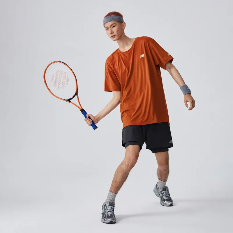 New Balance T Shirt Unisex Orange-11