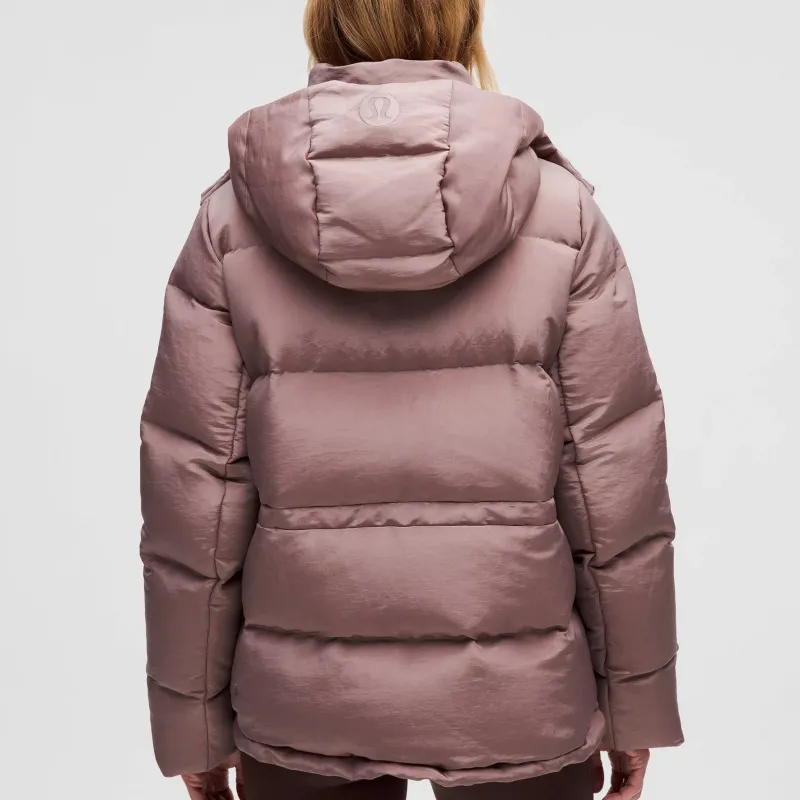 Lululemon Wunder Puff Series Down Jacket Women's Mixed Color Dark Coffee-4