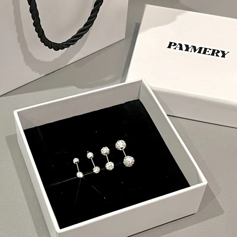 PAYMERY Titanium Steel Stud Earrings Women's-5