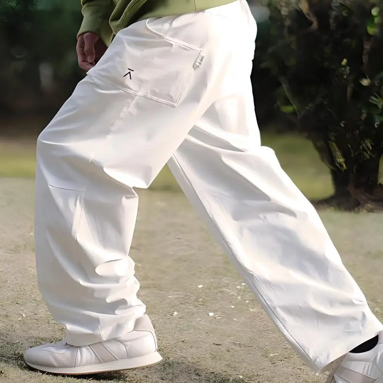ACMEITEM Casual Pants Unisex Natural White-3
