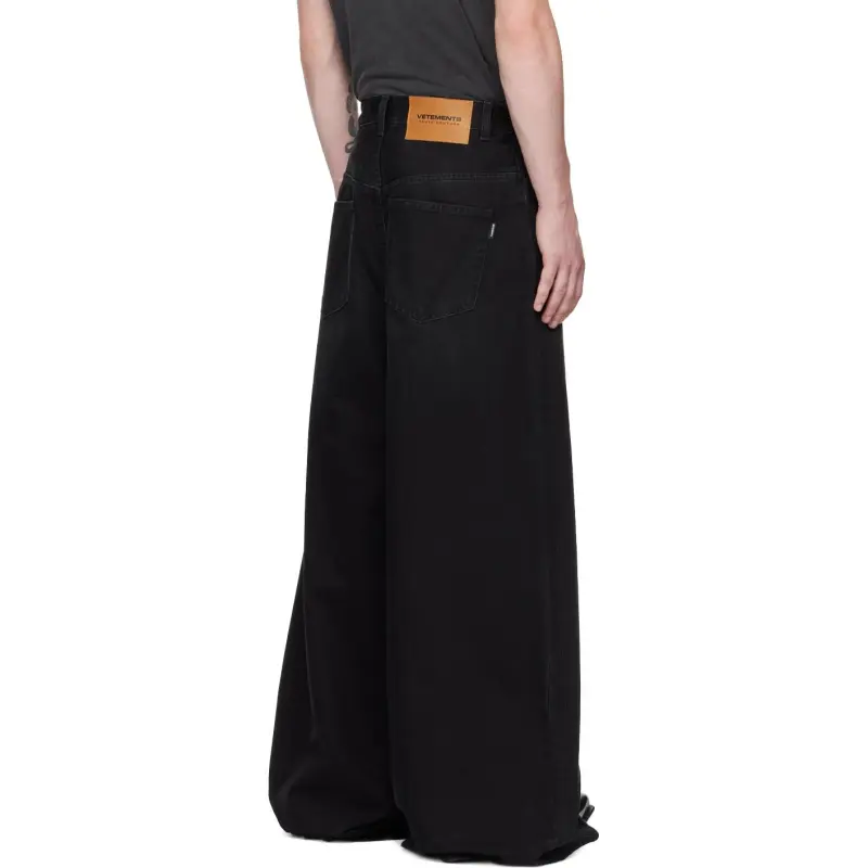 Vetements Plain Baggy Jeans 'Black'-4