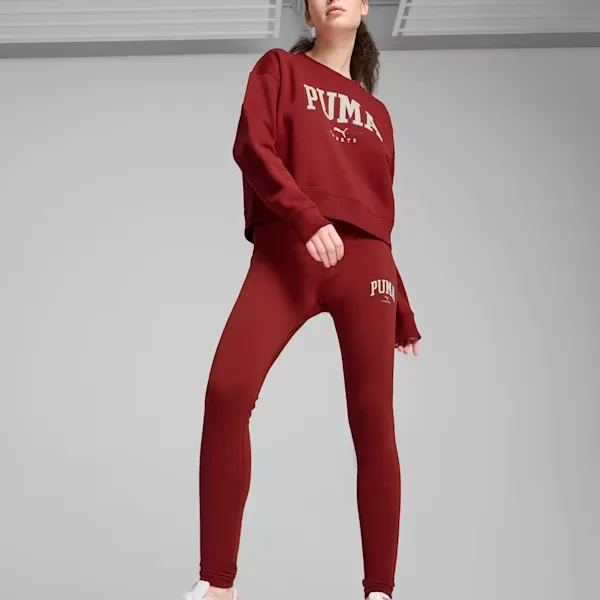 PUMA SQUAD Full-Length Crewneck NEW Sweatshirt Women's Red-2