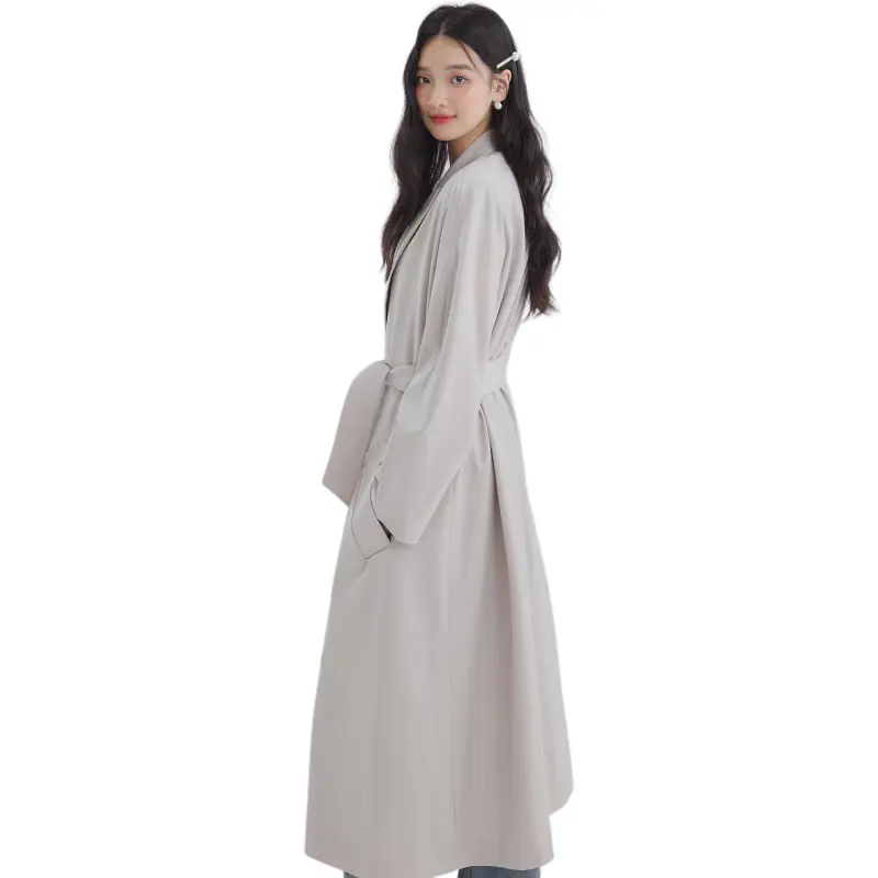 DEAR DEER PUFF Trench Coat Women's White-4