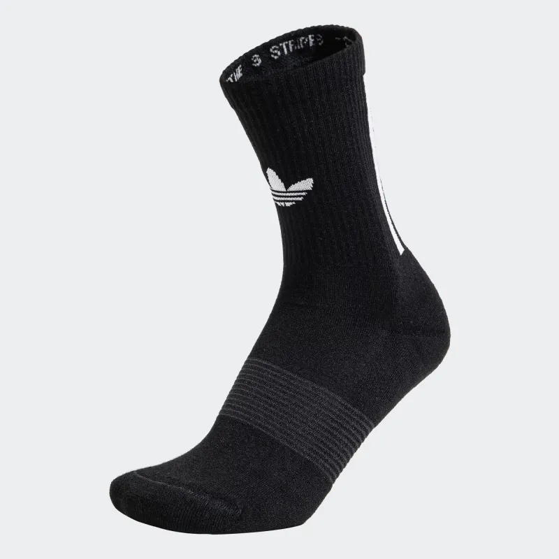 Adidas Originals TREFOIL PREMIUM CREW SOCKS Mid Calf Socks Unisex 2 Pack-1