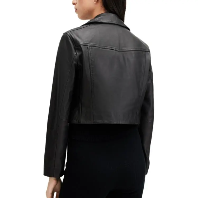 ALLSAINTS Elora Cropped Leather Jacket-1