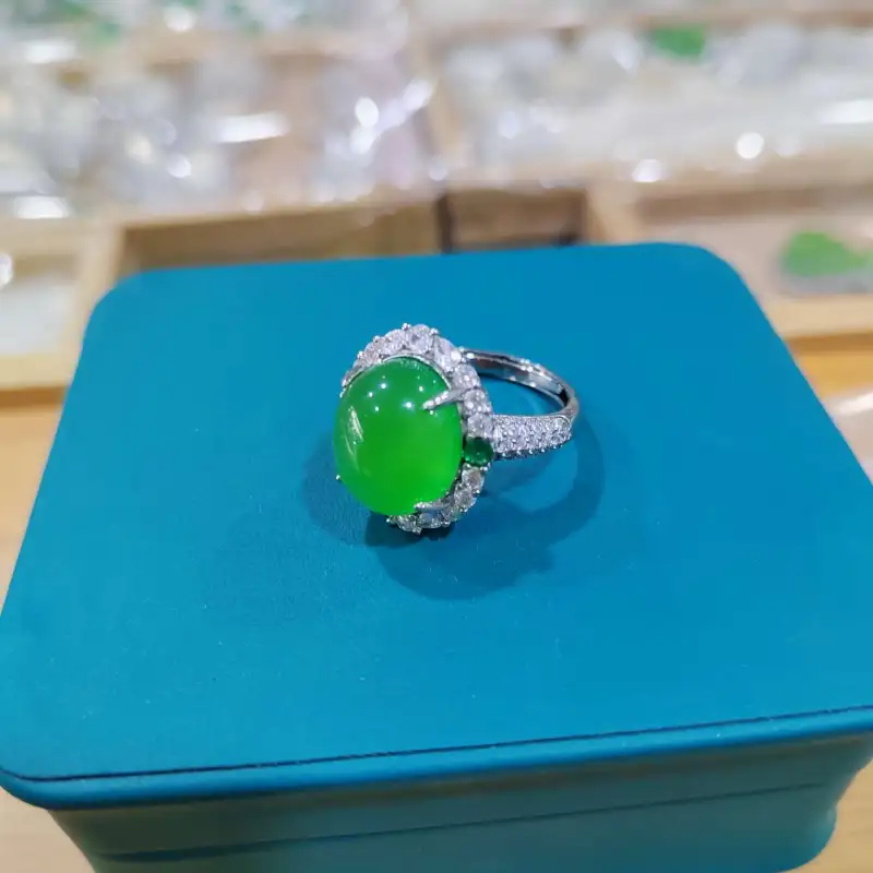 Gifts Chalcedony Jade Rings Unisex-7