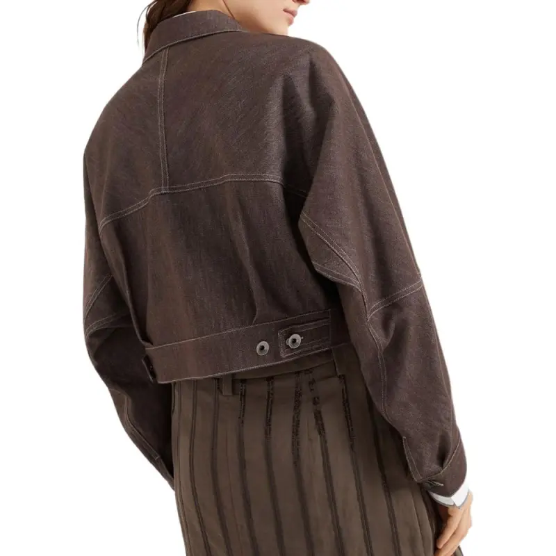 Brunello Cucinelli Embellished Cropped Jacket-3