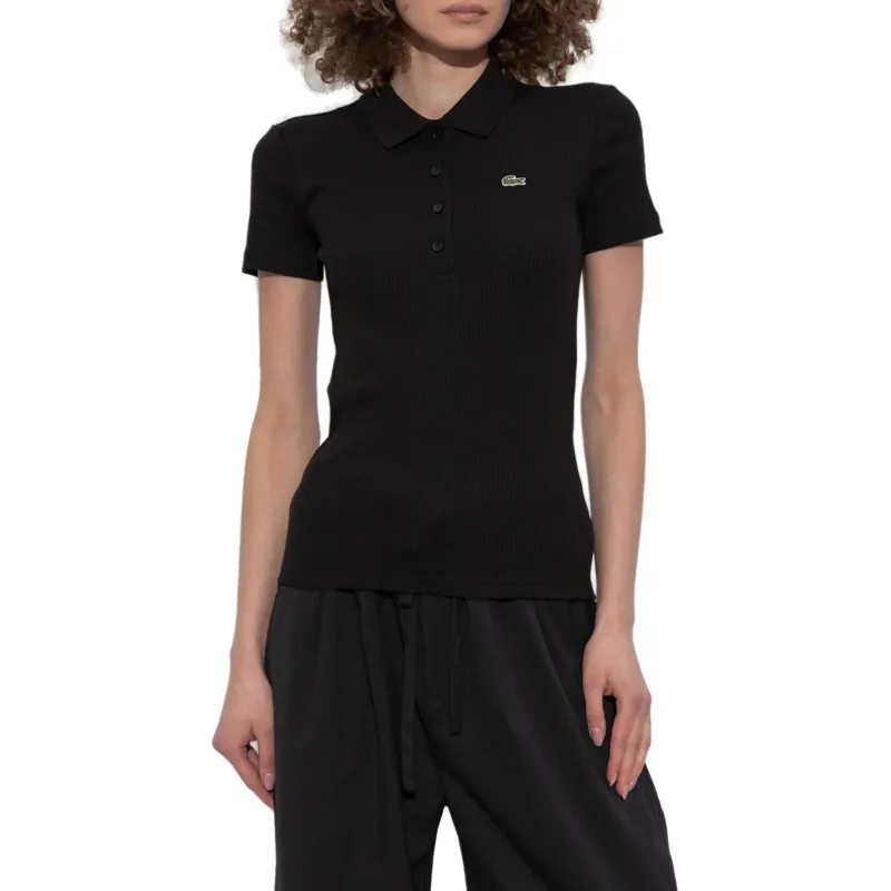 LACOSTE Logo Patch Short Sleeved Polo Shirt-1