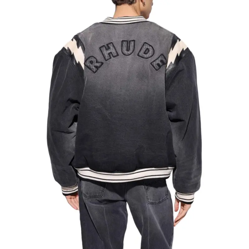 RHUDE Logo embroidered Bomber Jacket-4