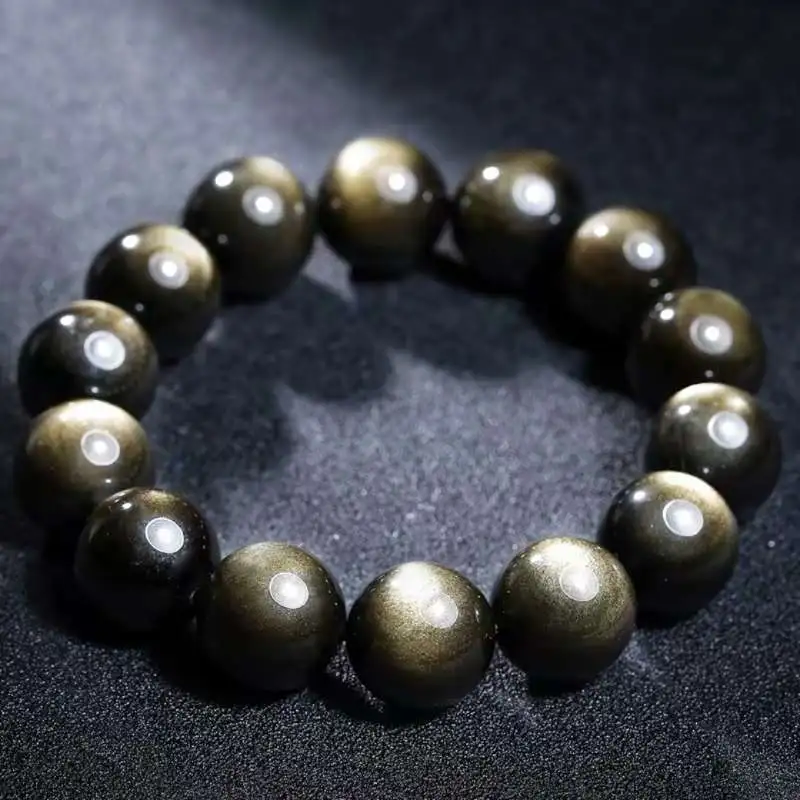 JUNWEN Obsidian Jade Bracelets Unisex-4