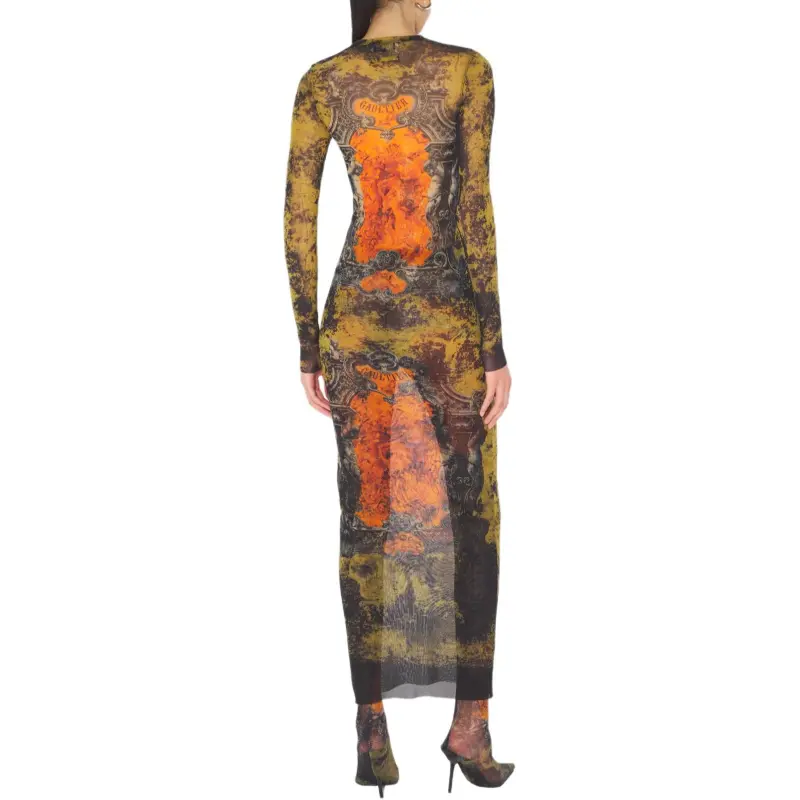 Jean Paul Gaultier Long Sleeved Dresses Women's Orange-2