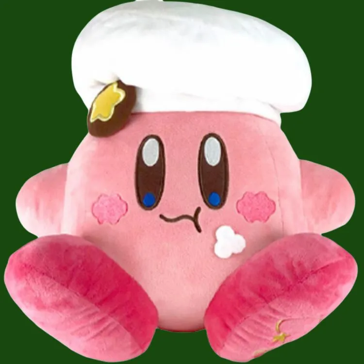 Kirby Classic Collection Coffee Shop, Chef Hat With Saliva Dolls Plush Doll 36cm Height-1
