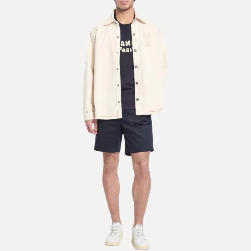 AMIPARIS Paris Ami De Coeur Logo Patch Overshirt-2