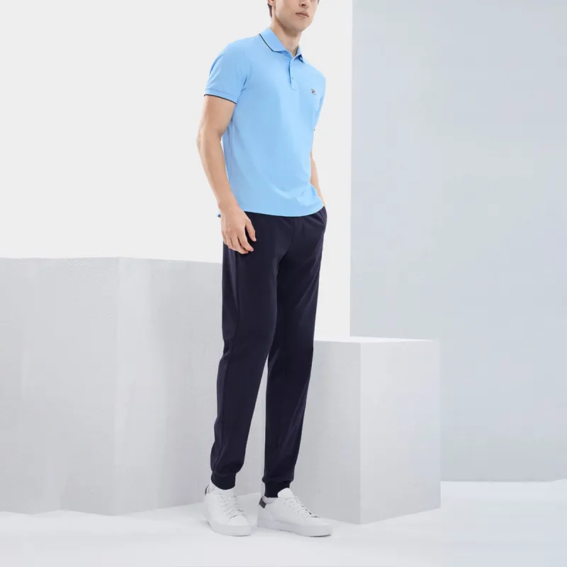 FILA Polo Shirt Men's Light Bright Blue-3