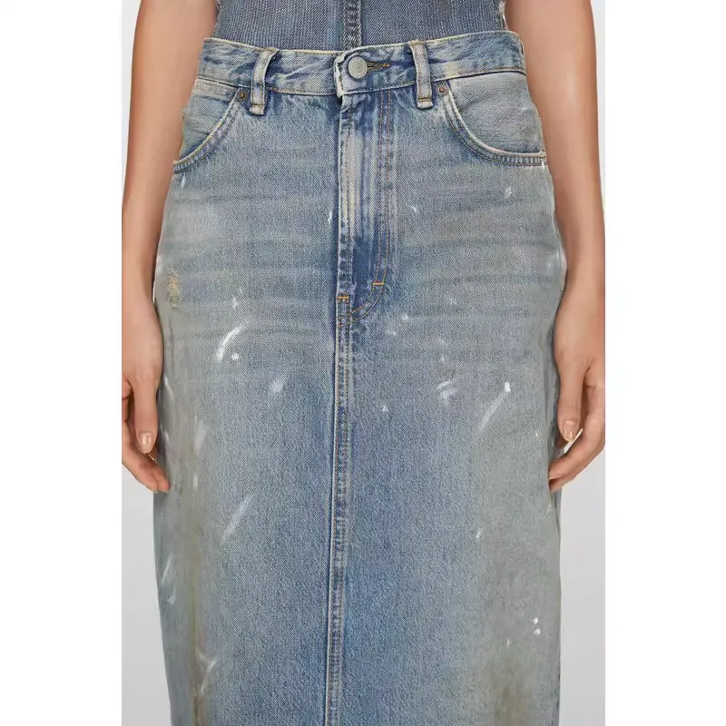 Acne Studios Logo Patch Denim Skirt-2