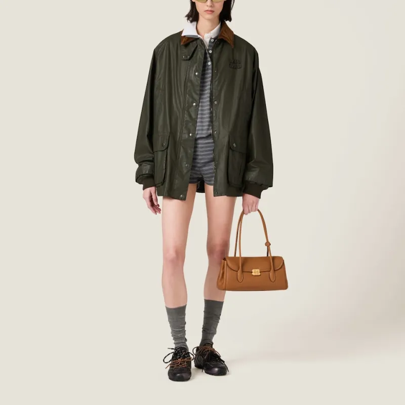 MIU MIU Button Up Poplin Jacket-1