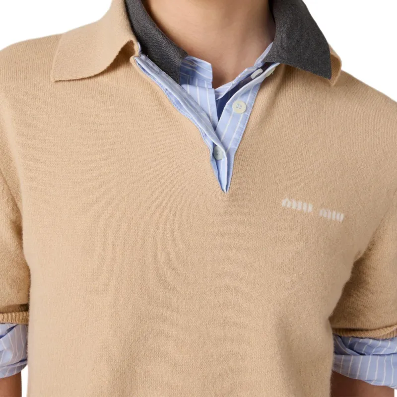MIU MIU Cashmere Polo Top-3