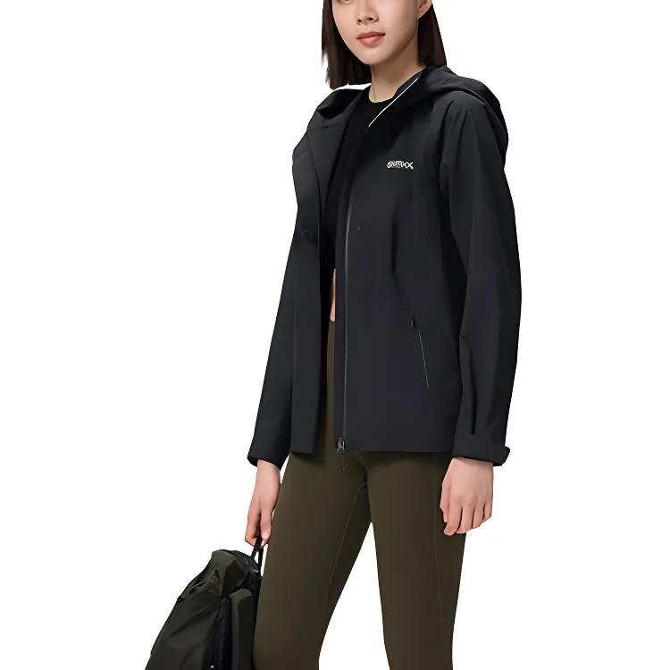 OUTDOOR PRODUCTS Waterproof And Windproof Windbreaker Jacket Women's Classic Black-1