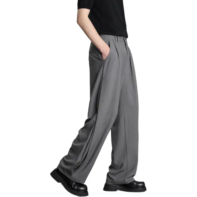 HERBEL Casual Pants Men Gray-4