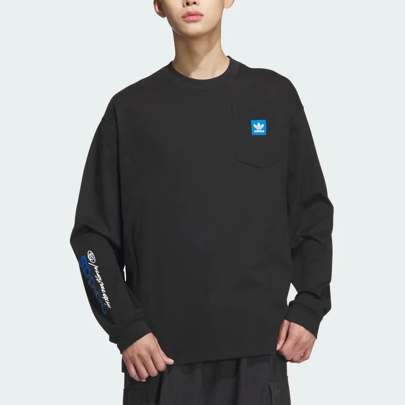 Adidas Originals CITY SKATE LONG SLEEVE T Shirt Men's Black-2