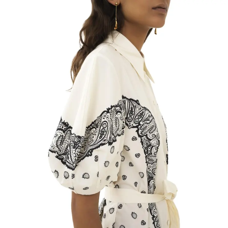 Chloé Bandana print Midi Shirt Dress-6