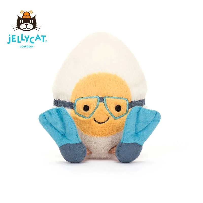 JELLYCAT Fun Food Collection Submerged Egg Boiling Dolls Plush Doll 14cm Height-3