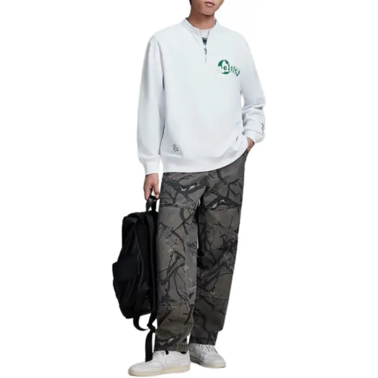 JACK JONES· x NBA Sweatshirt Men's Raw White-2