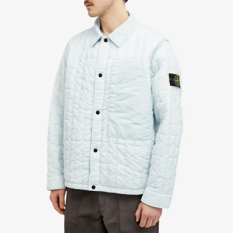 STONE ISLAND SS24 Jackets Coats Men's Ice Frost Blue-3