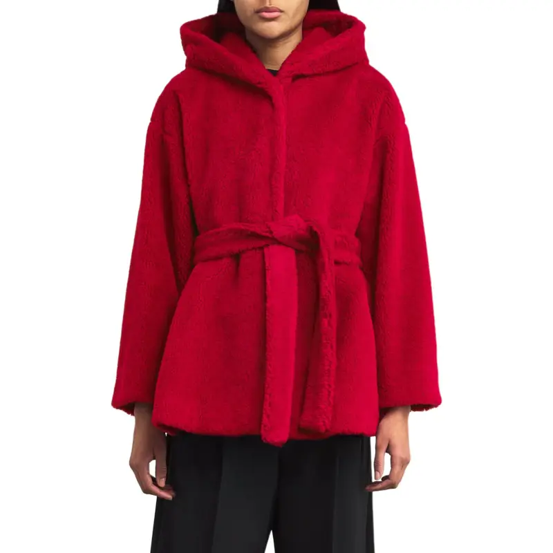 MaxMara Belted Hooded Coat-3