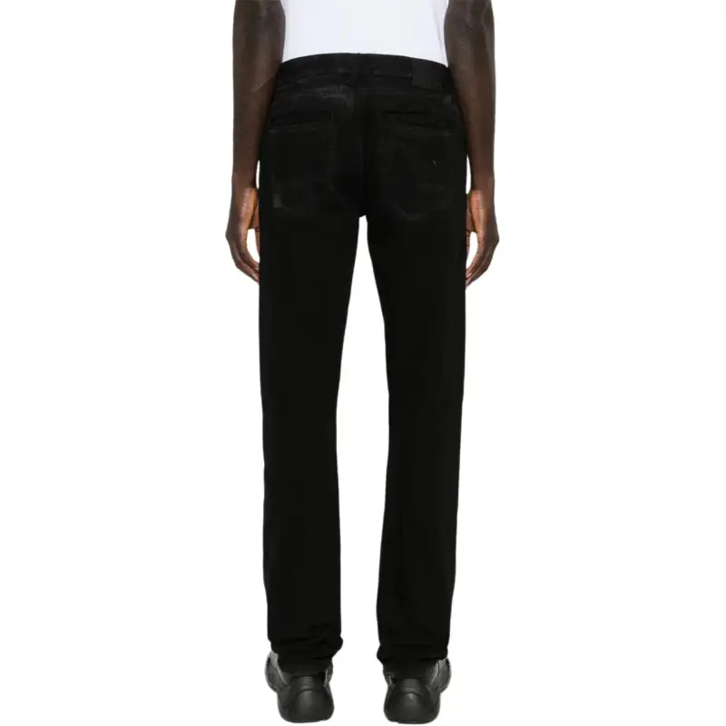Alexander McQueen Logo Patch Straight Leg Jeans-3