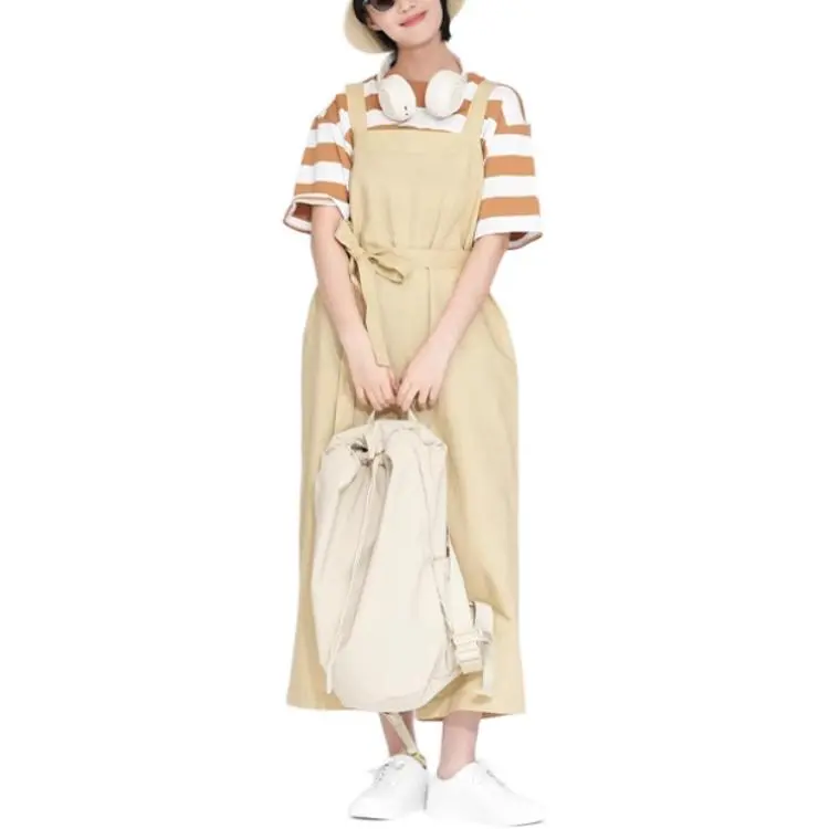 UNIQLO Drop Shoulder Sleeve T Shirt Women's Dark Beige-1