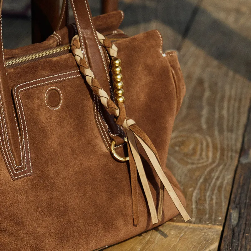 Songmont Cow Leather Bag Accessory Unisex Sandalwood & Camel & Color Block/Sandalwood & Gravel & Color Block-7