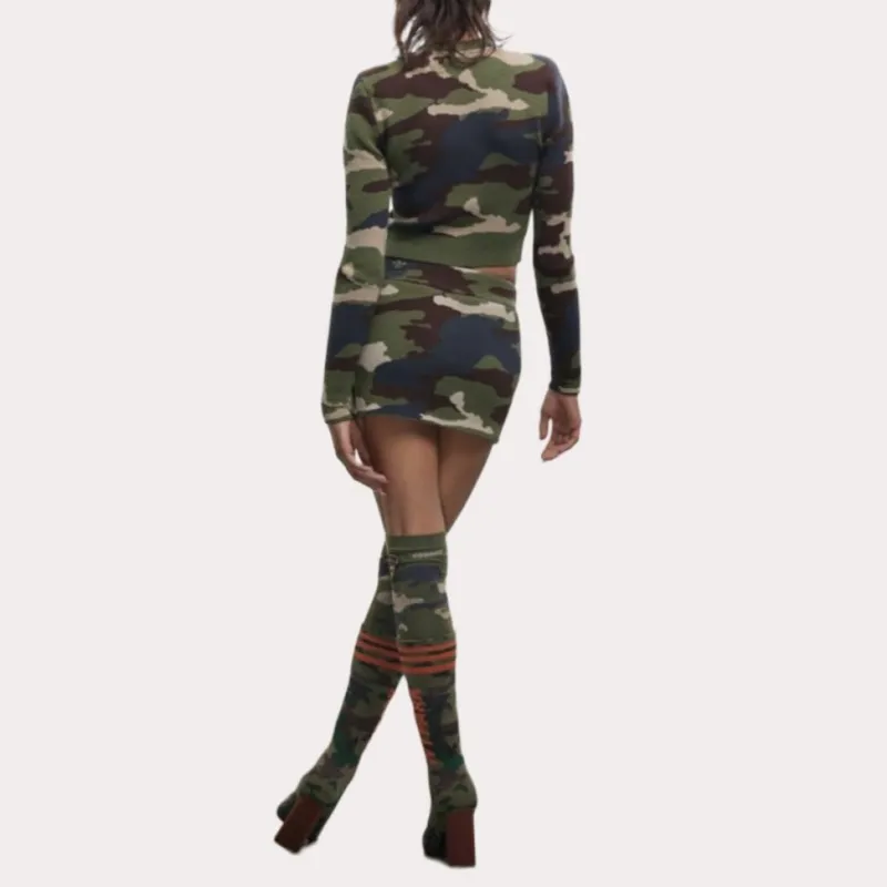 Adidas Ivy Park Ribbed Long Sleeve Top Aop Camo-3