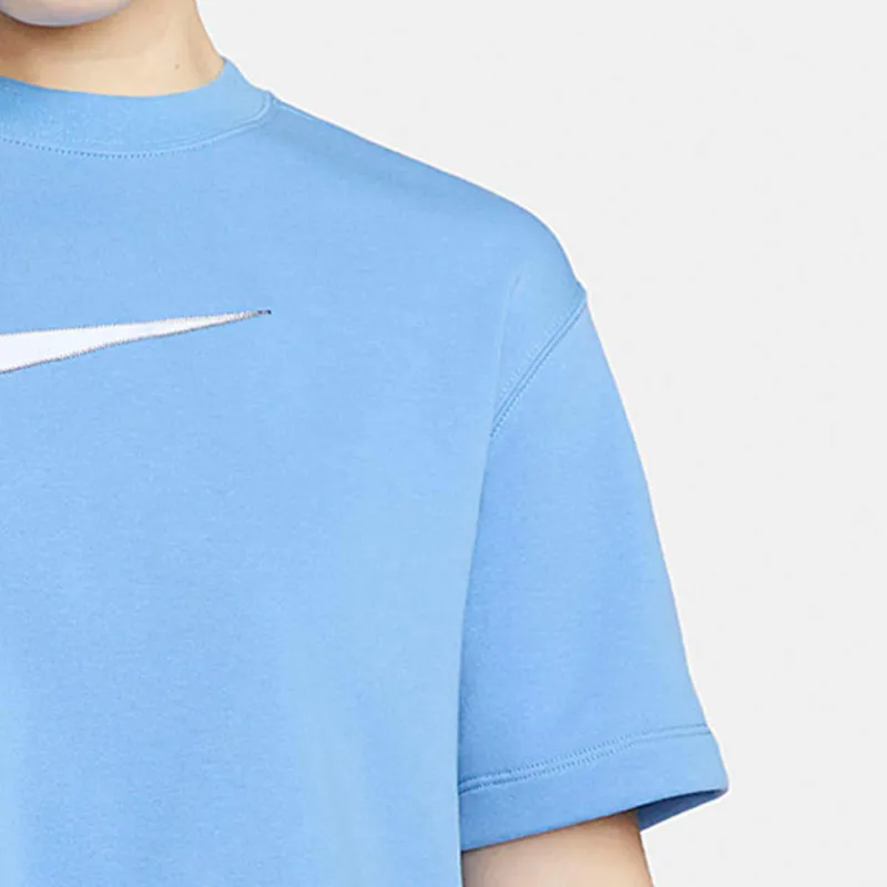 Nike Sportswear Swoosh Women's Short-Sleeve Crop Top Blue-3
