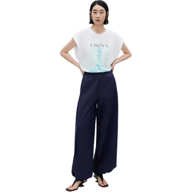 NAWEI Casual Pants Women's Navy Blue-4