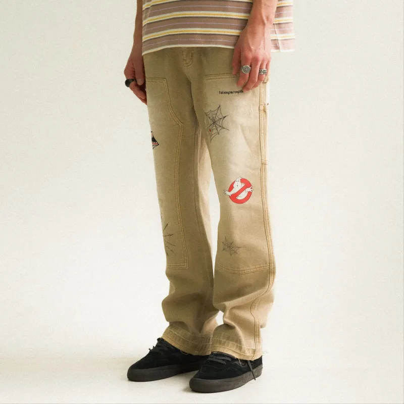 False Perception Jeans Unisex Khaki-3