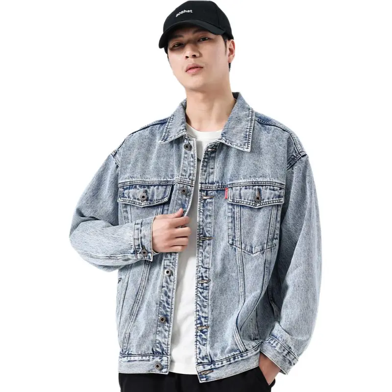 VALKOMM Denim Jacket Unisex Bleached White Blue-4