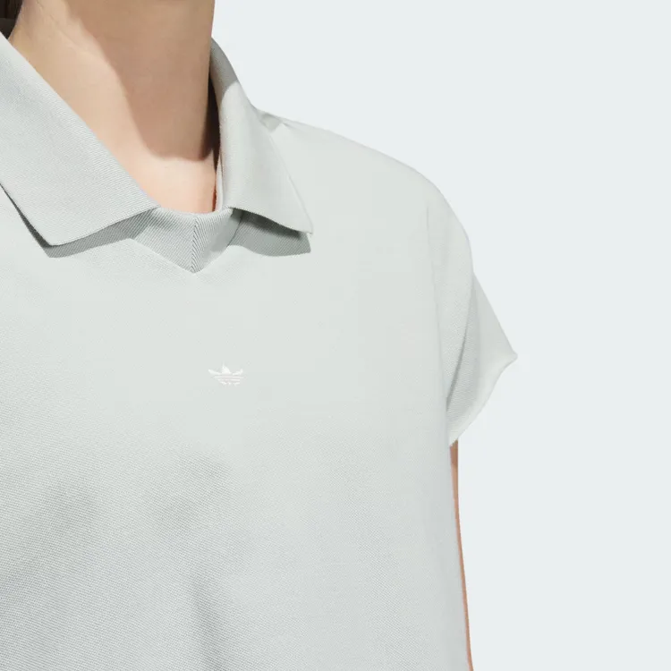 Adidas Originals Polo Shirt Women's Silver Gray-4