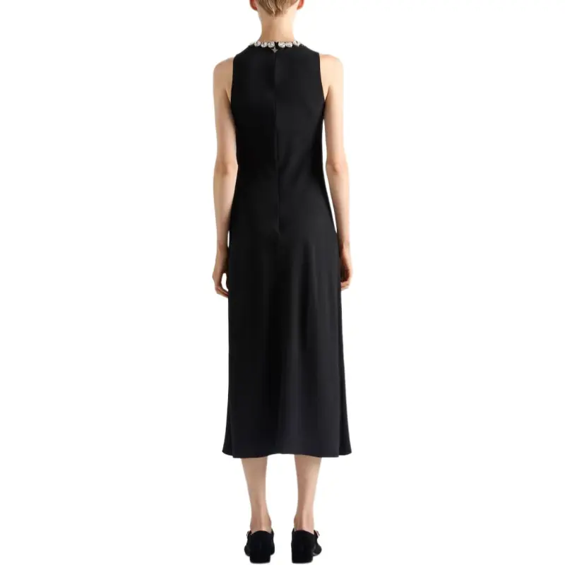 PRADA Embellished Sleeveless Midi Dress-2