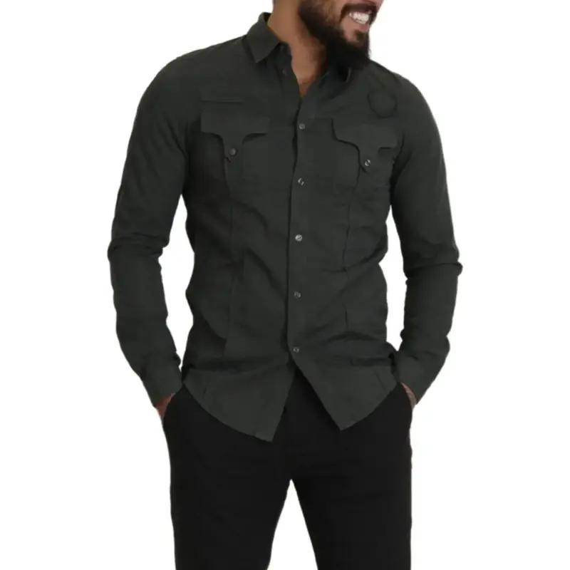 GIANFRANCO FERRE Shirt Men's Dark Gray-1