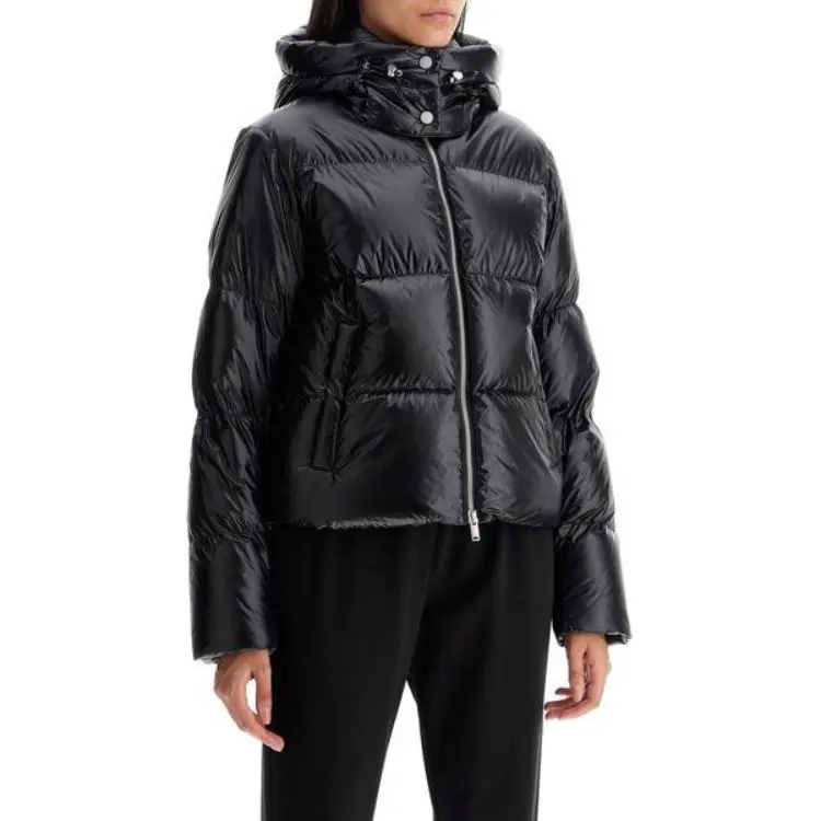 Moose Knuckles Logo Patch Zip Up Puffer Jacket-2