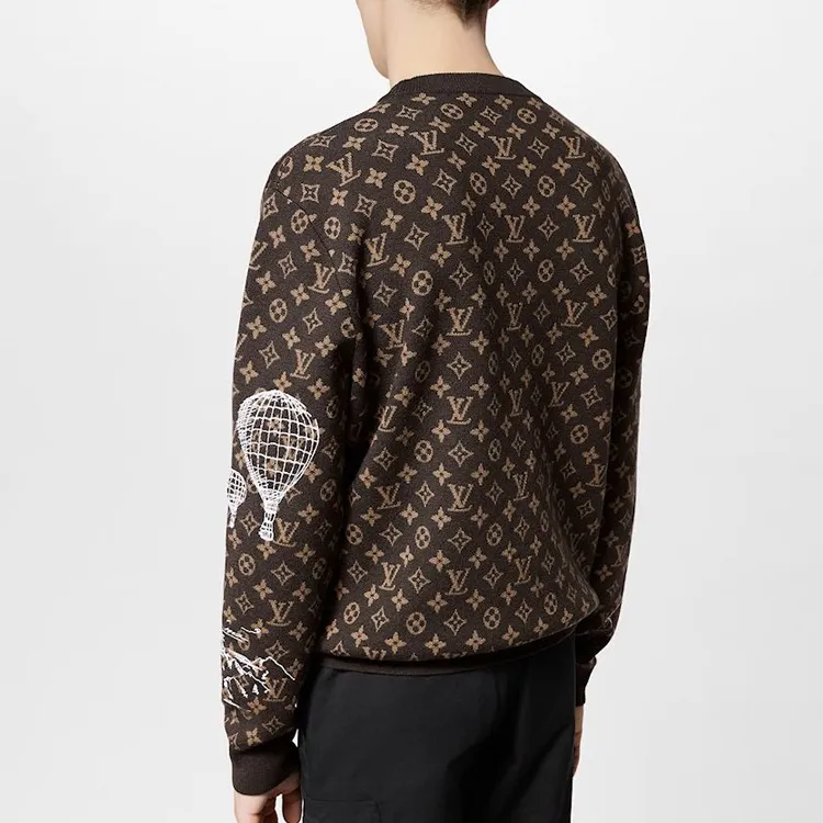 LOUIS VUITTON Pre Owned 2000s Monogram Wool Jumper-3