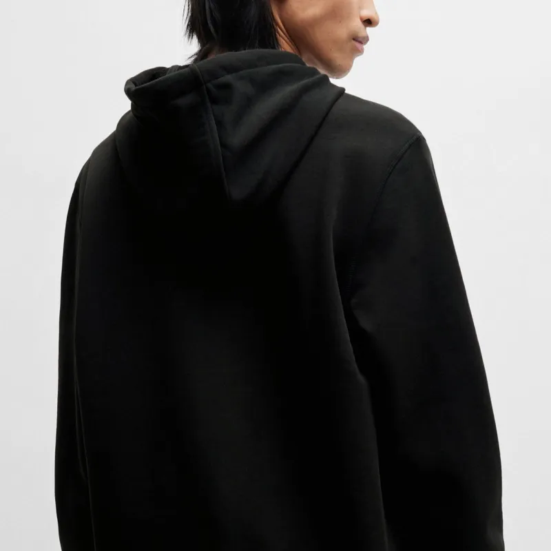 HUGO BOSS Logo Patch Drawstring Hoodie-5