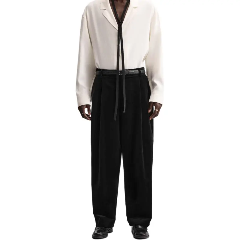 ZARA Casual Pants Men Black-3