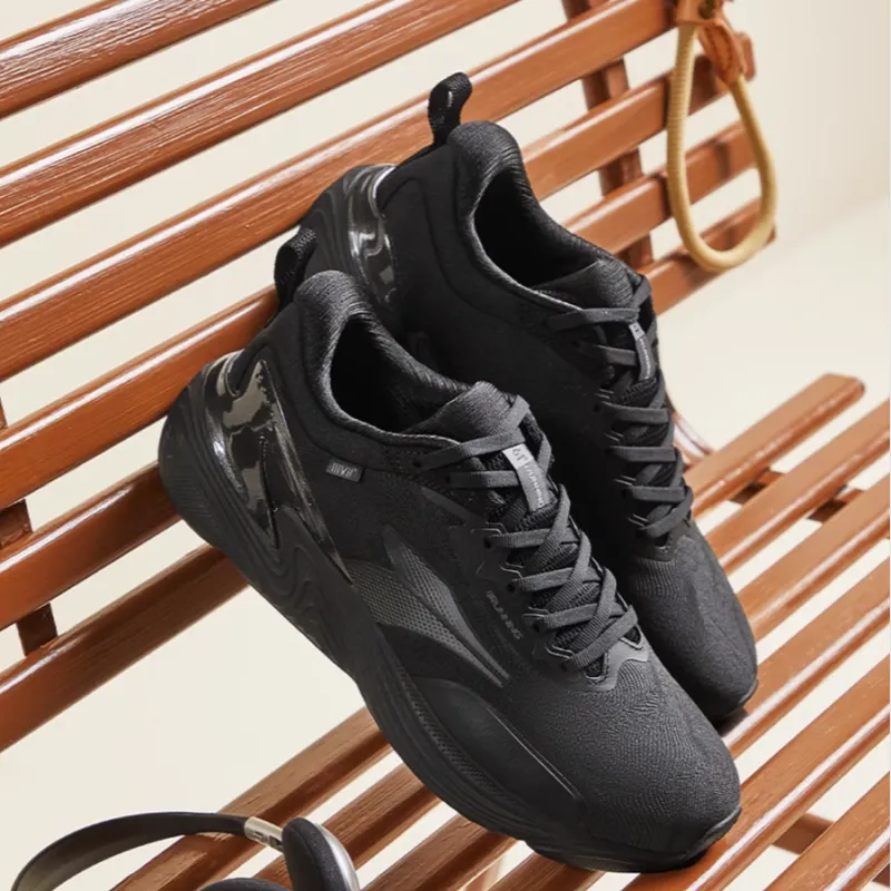 361° Dog Walking Shoes Series Cushioned Slip Resistant Breathable Low Top Running Shoes Men's Black-3