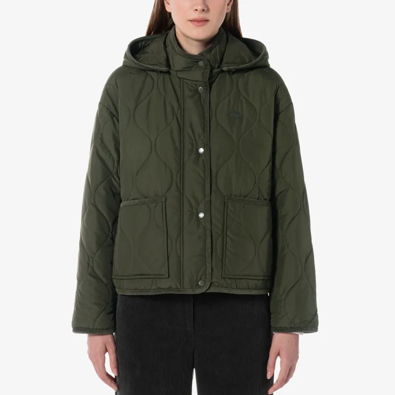 LACOSTE Puffer Jacket Women's Army Green-1