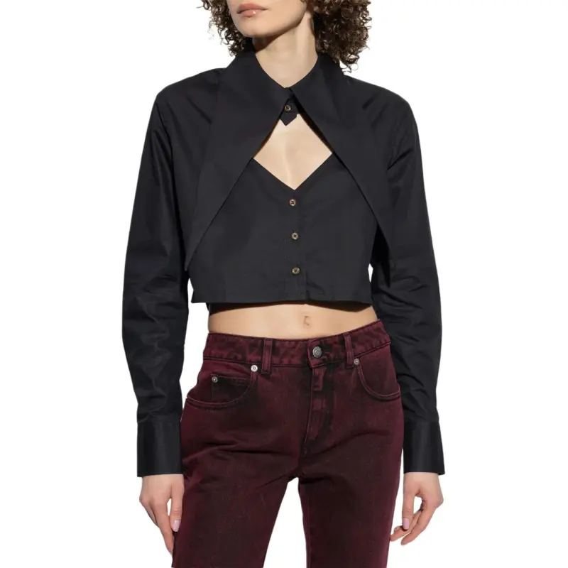 Vivienne Westwood Cut Out Cropped Shirt-4