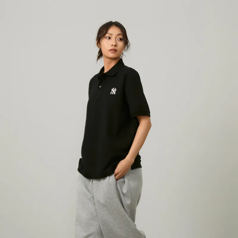 MLB New York Yankees MLB Basic Logo SS24 Polo Shirt Unisex Black-4